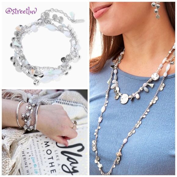 Stella & Dot Metal Bubbles Long Strand Necklace - Picture 2 of 11